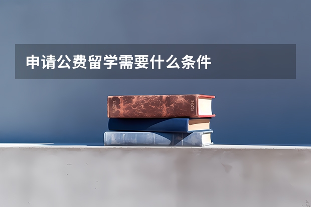 申请公费留学需要什么条件