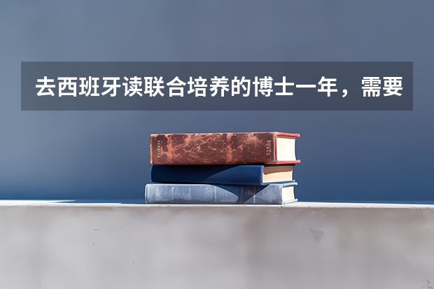 去西班牙读联合培养的博士一年，需要提供多少银行存款证明