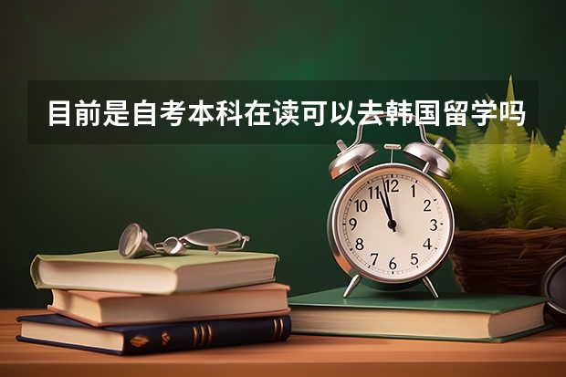 目前是自考本科在读可以去韩国留学吗