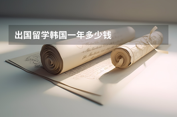 出国留学韩国一年多少钱