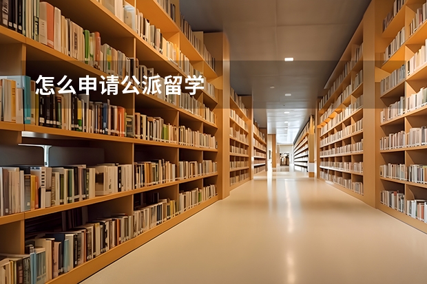 怎么申请公派留学