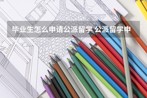 毕业生怎么申请公派留学 公派留学申请条件