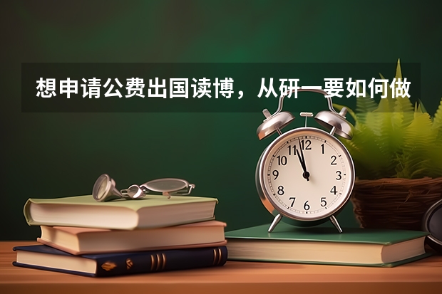 想申请公费出国读博，从研一要如何做准备？求给建议好吗，谢谢了！