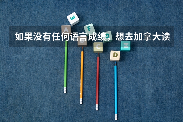 如果没有任何语言成绩，想去加拿大读专接本留学可能吗？