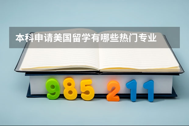 本科申请美国留学有哪些热门专业