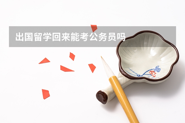 出国留学回来能考公务员吗