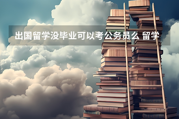 出国留学没毕业可以考公务员么 留学生是否可以报考国家公务员？