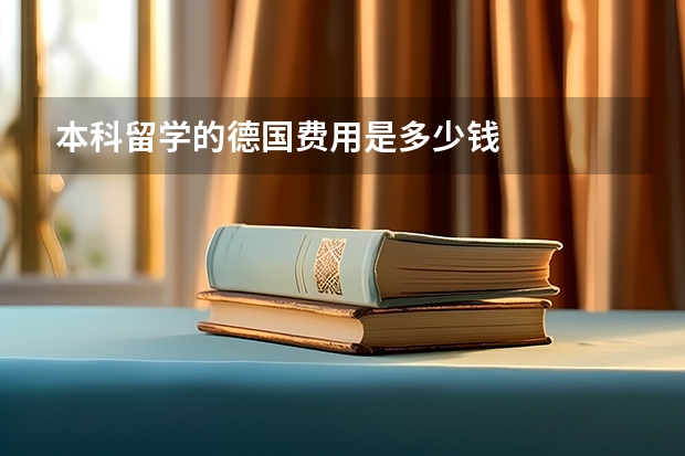 本科留学的德国费用是多少钱