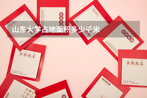 山东大学占地面积多少平米