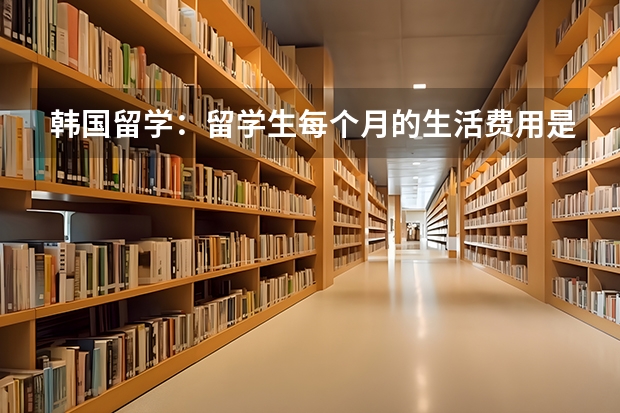 韩国留学：留学生每个月的生活费用是多少