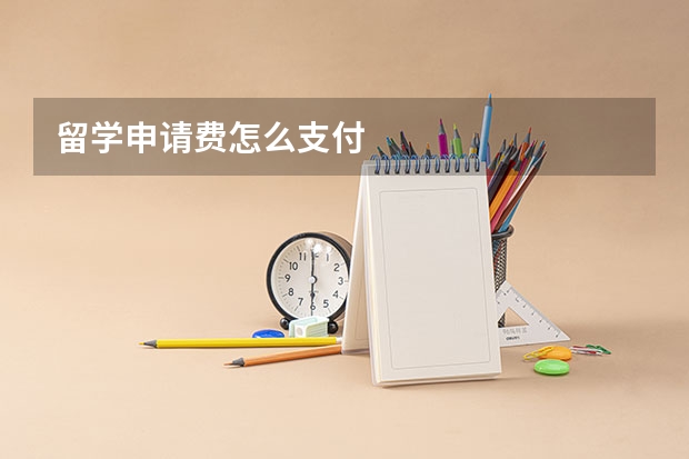 留学申请费怎么支付