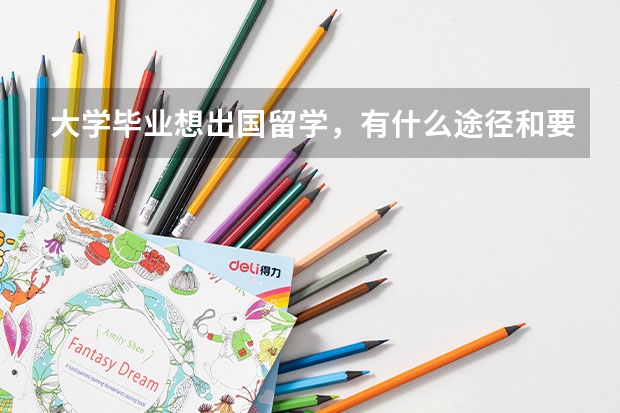 大学毕业想出国留学，有什么途径和要求